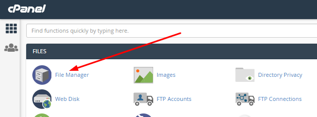 File Manager in cpanel